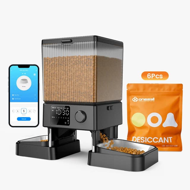oneisall 5L WiFi Automatic Cat Feeder for 2 Cats