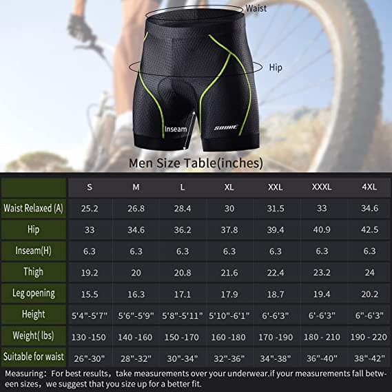 Souke Sports 4D Padded Cycling Shorts