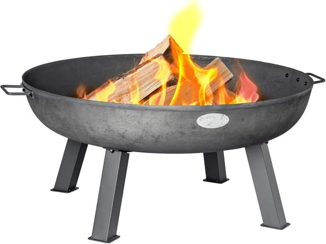 Harbour Housewares 86cm Diameter Cast Iron Fire Pit