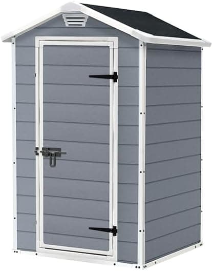 Keter Manor 4x3ft Outdoor Garden Storage Shed Grey