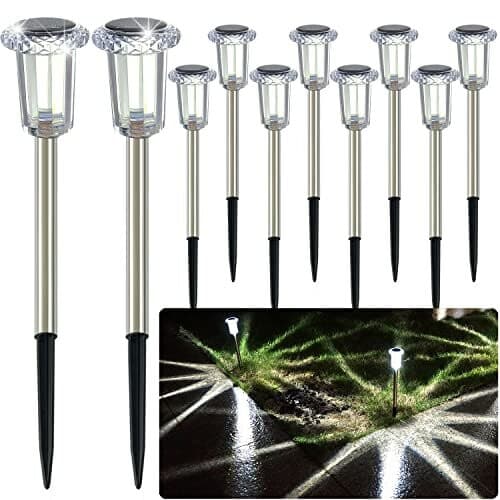 hixyer Solar Pathway Lights 10 Pack