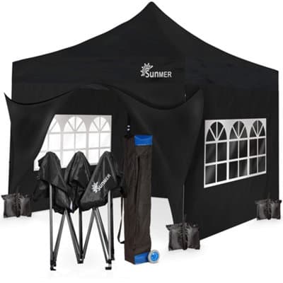 SUNMER 3x3m Pop-Up Gazebo with 4 Sides 420D Oxford PVC