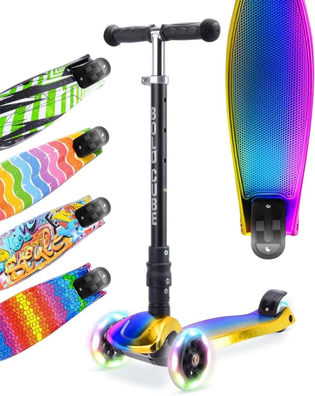 BOLDCUBE Big Fold 3-Wheel LED Scooter 5-10 Years