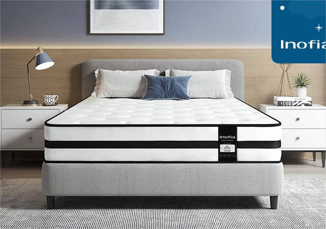 Inofia COOLMAX Gel Memory Foam Hybrid Mattress Double