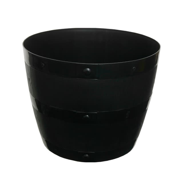 Whitefurze G0850BL 50cm Barrel Planter Black