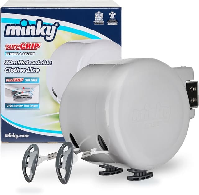 Minky 30m Retractable Reel Washing Line