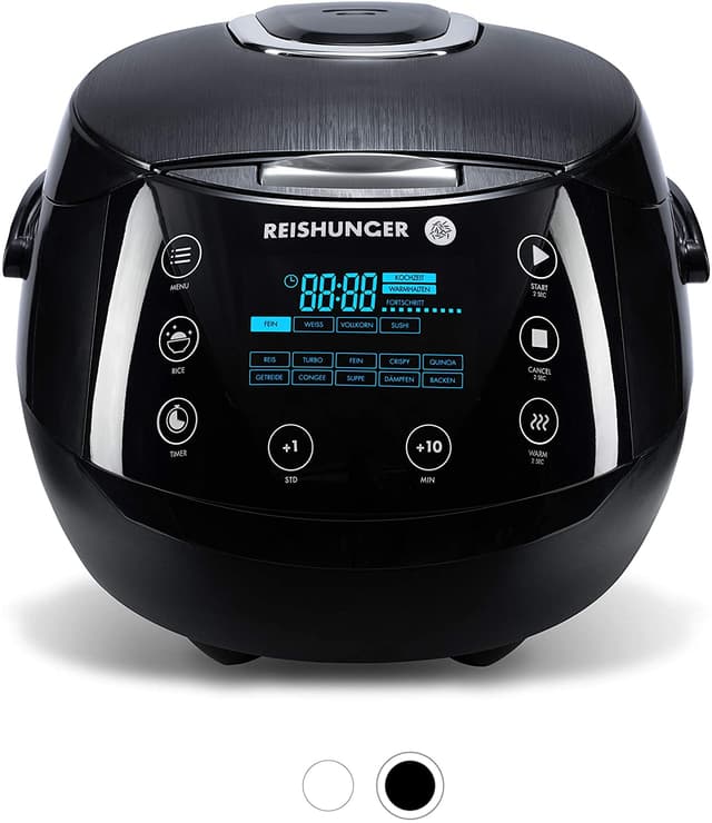 Reishunger Digital Rice Cooker and Steamer 1.5 Litre 12 Programmes