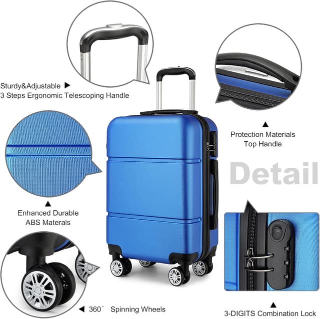 Kono Hard Shell Cabin Suitcase 55cm