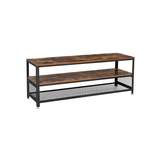 VASAGLE Industrial TV Stand 140cm with Open Shelves