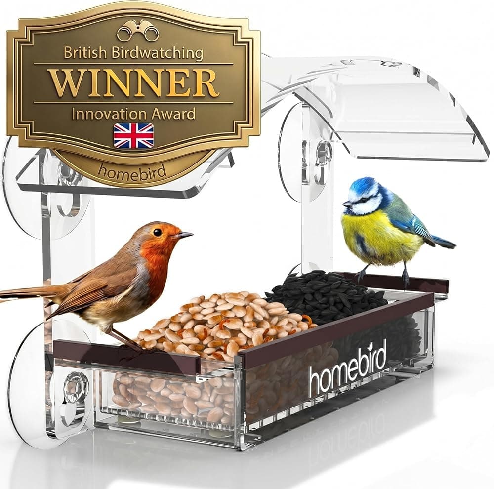Homebird Window Bird Feeder with Strong Suction Cups — our top pick