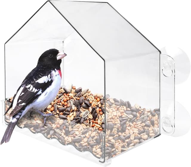 Nature's Way WIN-3 Clear View Window Bird Feeder