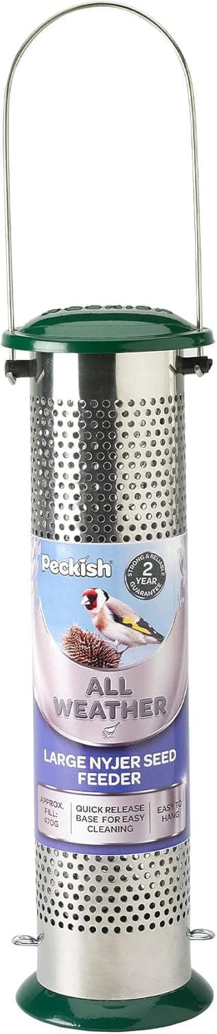 Peckish All Weather Metal Nyjer Seed Bird Feeder