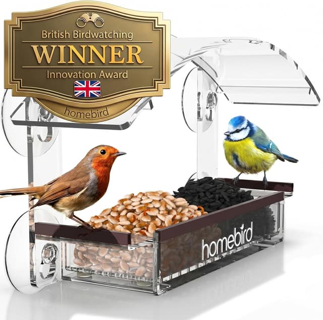 Homebird Window Bird Feeder with Strong Suction Cups