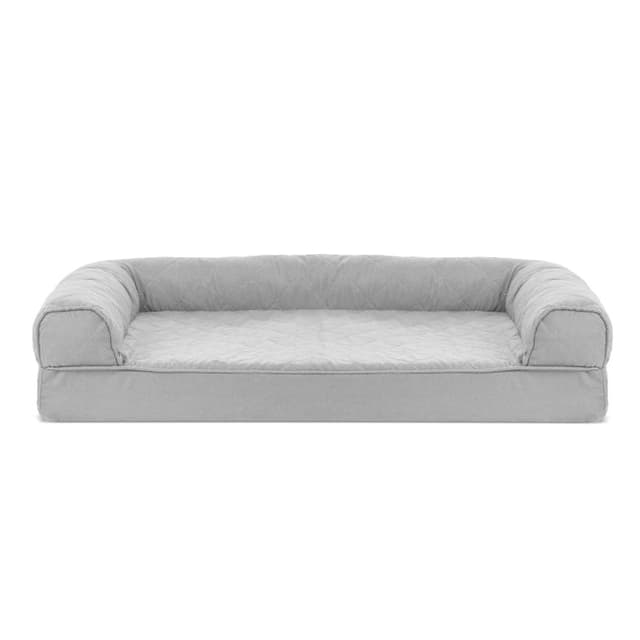 Furhaven Quilted Sofa-Style Dog Bed
