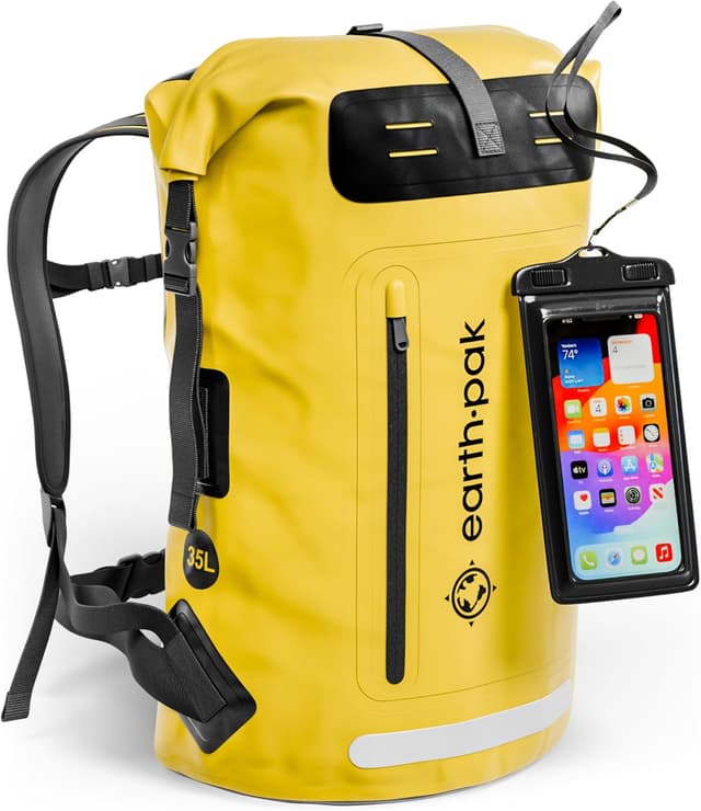 Earth Pak Waterproof Backpack with Roll-Top Closure