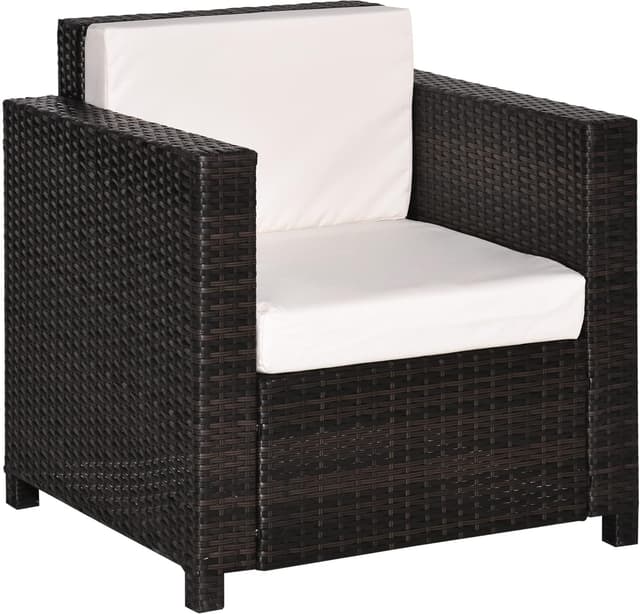 Outsunny Single Seater Rattan Garden Armchair