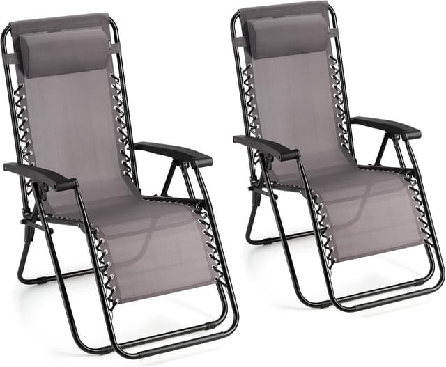 VonHaus Zero Gravity Chairs, Set of 2