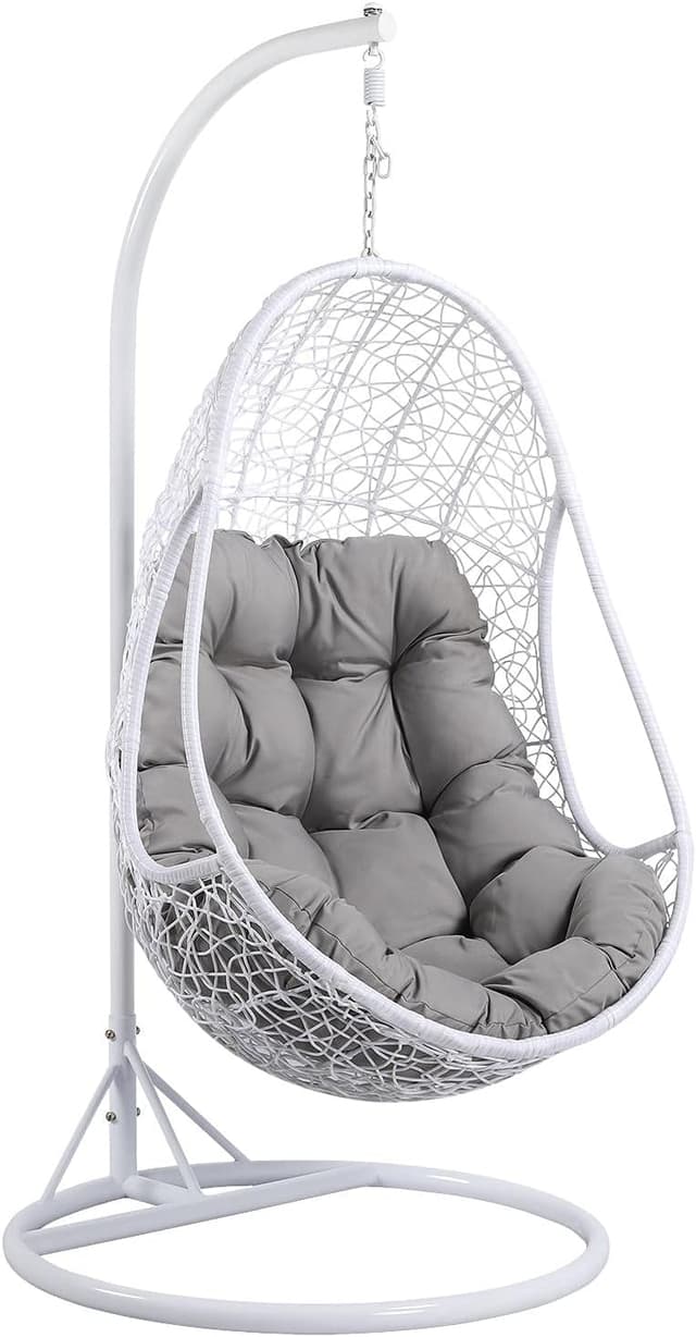 Yaheetech Rattan Swing Chair with Stand