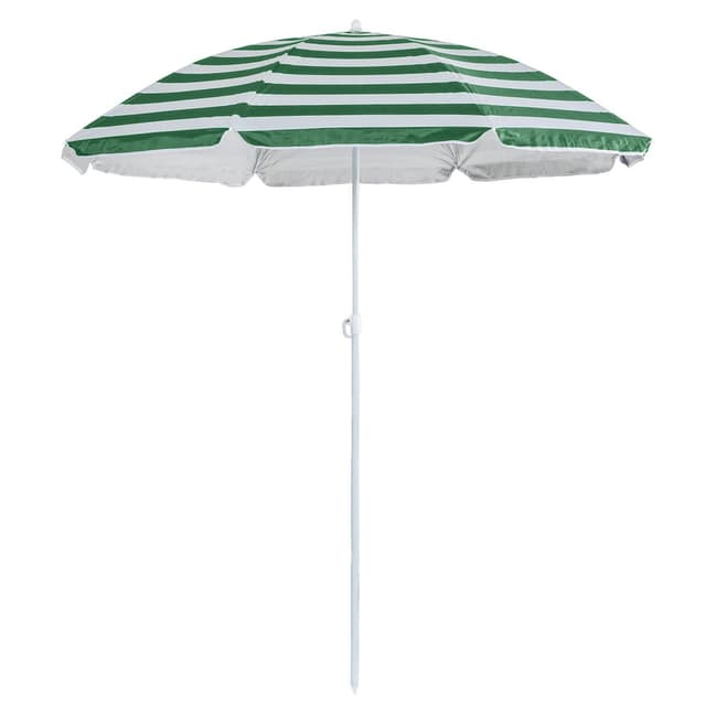 Harbour Housewares Striped Beach Parasol with Base