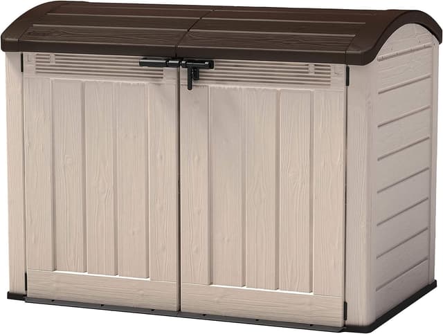 Keter Store It Out Ultra 2000L Outdoor Garden Storage Shed, Beige and Brown