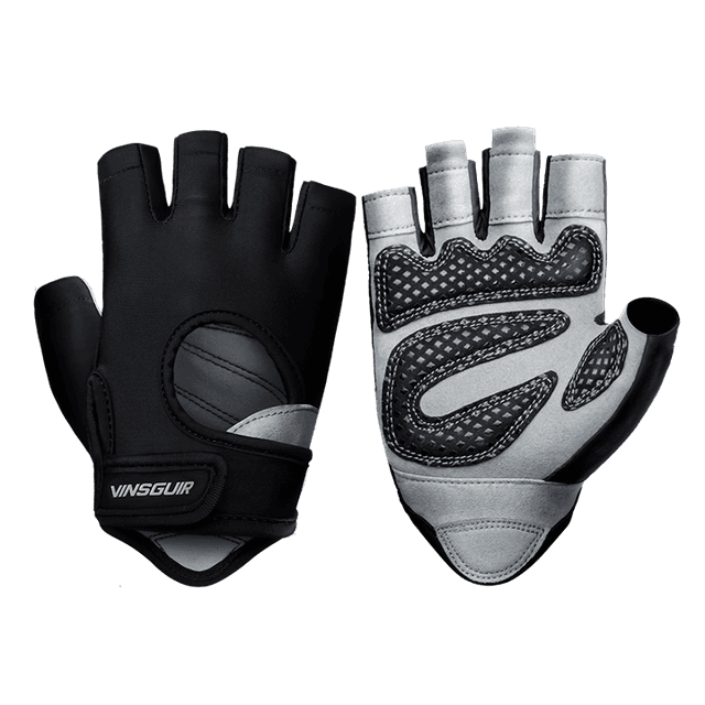 Vinsguir Workout Gloves Lightweight Breathable with Curved Open Back