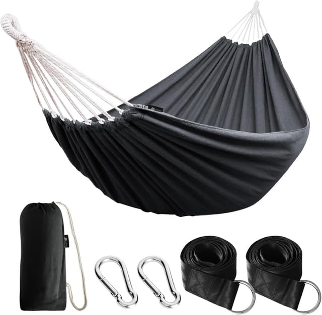 ANYOO Cotton Hammock with Tree-Friendly Straps