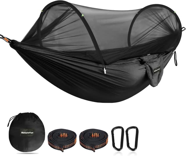 NATUREFUN Pop-Up Bug Net Camping Hammock