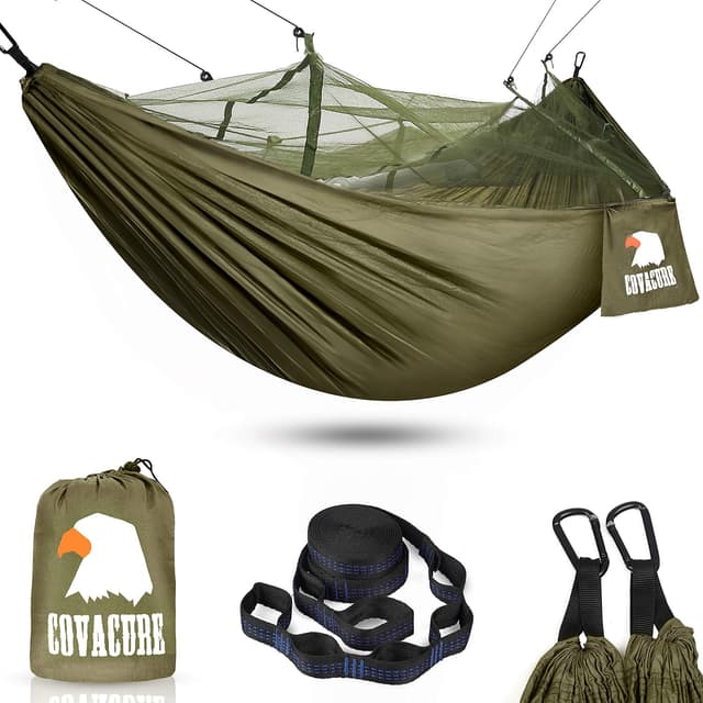 COVACURE Camping Hammock with Mosquito Net