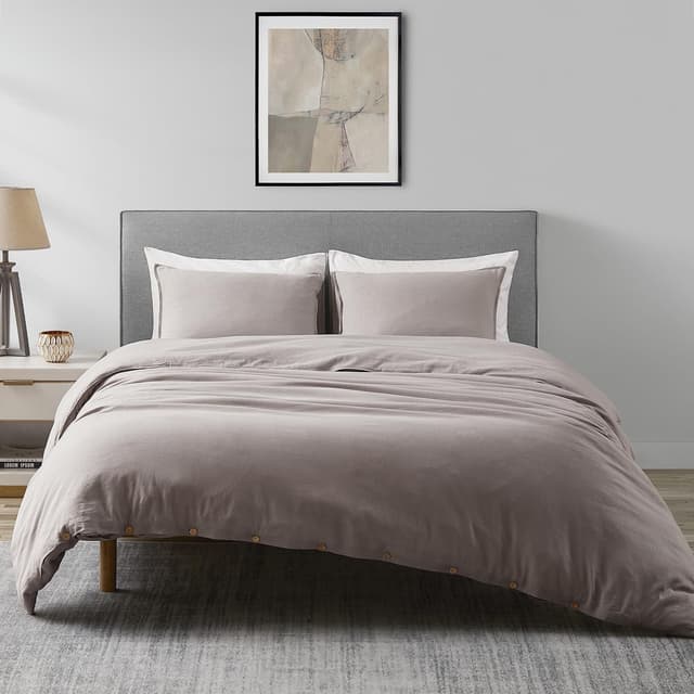 DAPU 55% French Linen 45% Cotton Duvet Cover Set
