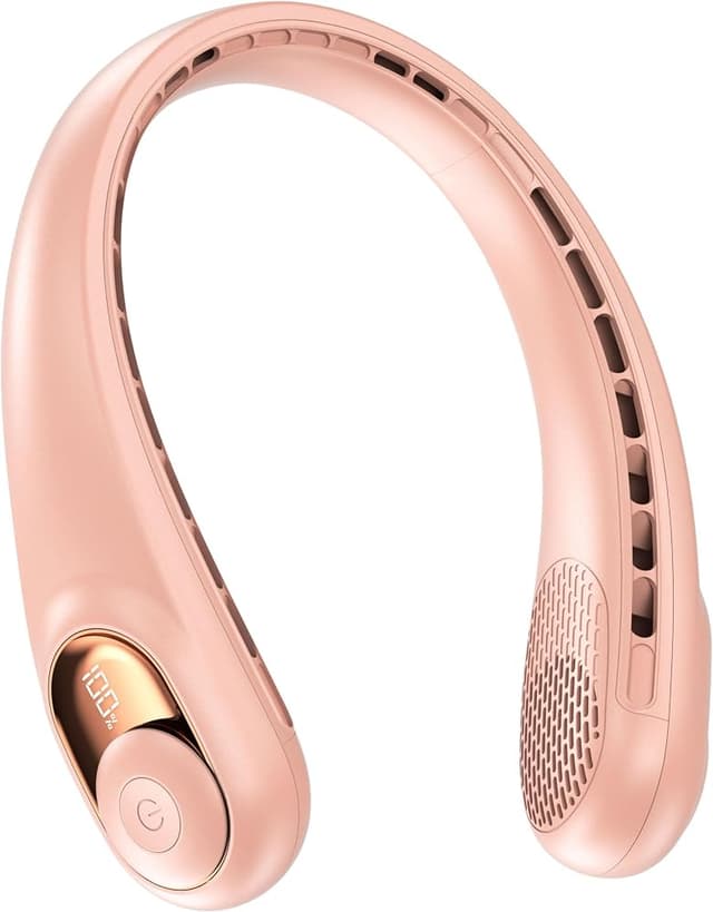 KIDEE Portable Neck Fan (Bladeless, 4000mAh, 360 Airflow)