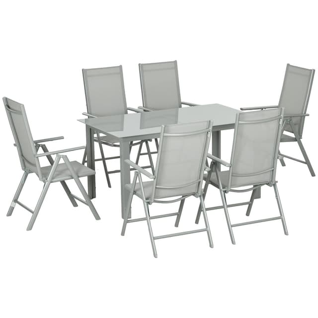 Outsunny 5-Piece Texteline Folding Dining Set