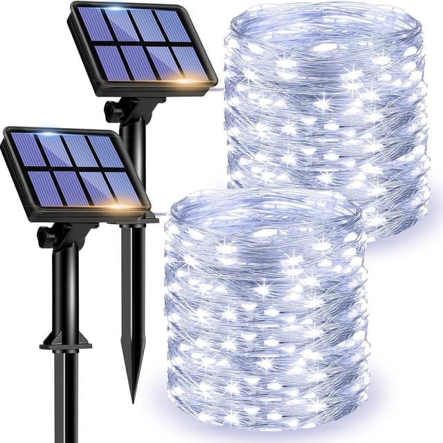 litogo 2 Pack Solar Fairy Lights Outdoor, 12m 120 LED