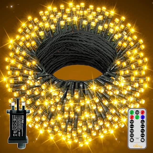 Ollny Outdoor Fairy Lights, 40m 400 LED Mains Powered