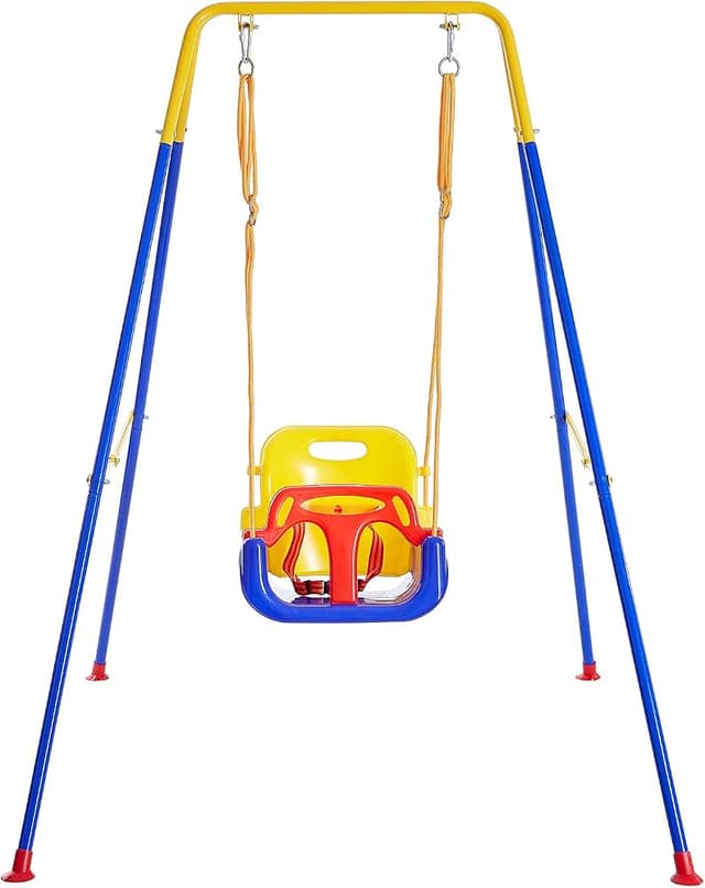 FUNLIO 3-in-1 Toddler Swing Set with Glider