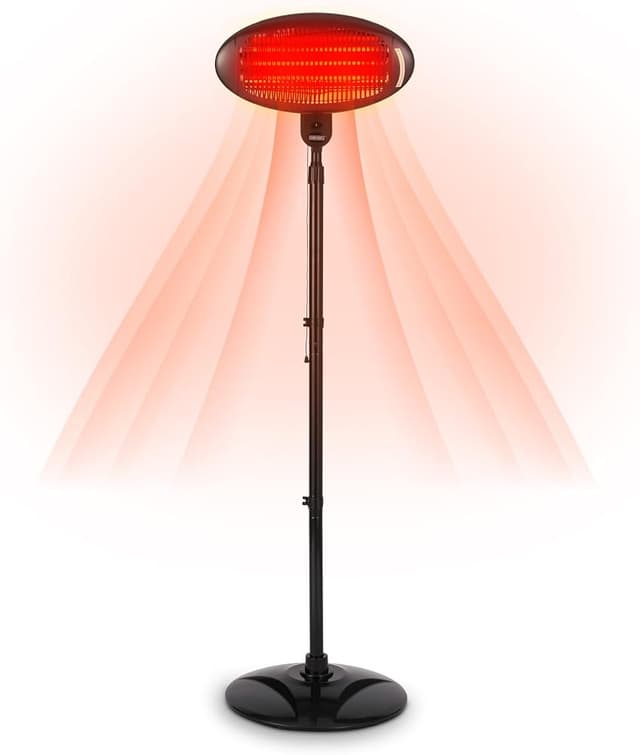 2KW Freestanding Quartz Electric Patio Heater