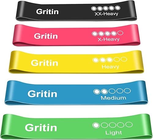 Gritin Resistance Bands (Set of 5 Loop Bands)