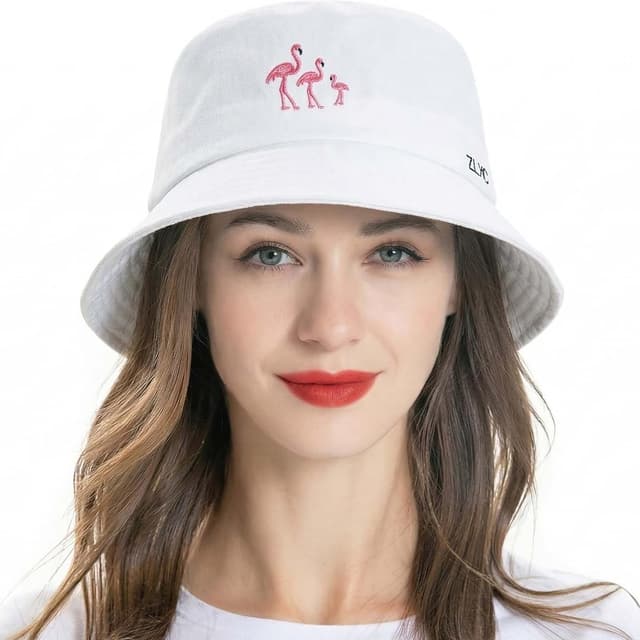 ZLYC Women's Foldable Straw Bucket Sun Hat