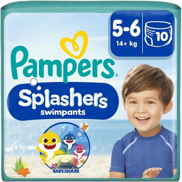 Pampers Splashers Disposable Swim Nappies, Size 5-6