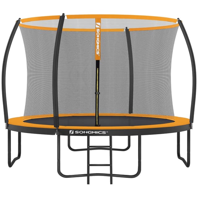 SONGMICS 10ft Round Trampoline with Safety Net Enclosure