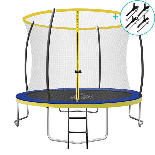 ZERO GRAVITY Ultima 4 10ft Trampoline with Safety Enclosure and Ladder